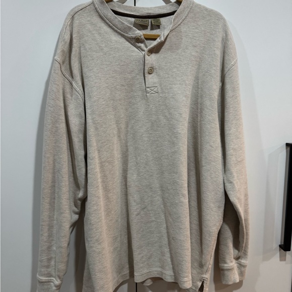 L.L. Bean Other - L.L. Bean Men's Beige Long Sleeve Henley